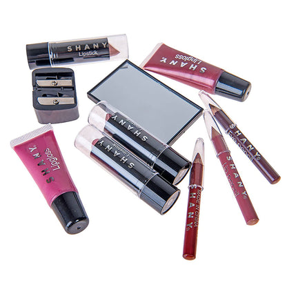 Carry All Trunk Makeup Train Case with Re-Usable Aluminum Beauty Storage Organizer Case. Make up Set with Eye Palettes, Blushes,Face Powders, Manicure, Pedicure and Cosmetics Brushes. GIFT SET
